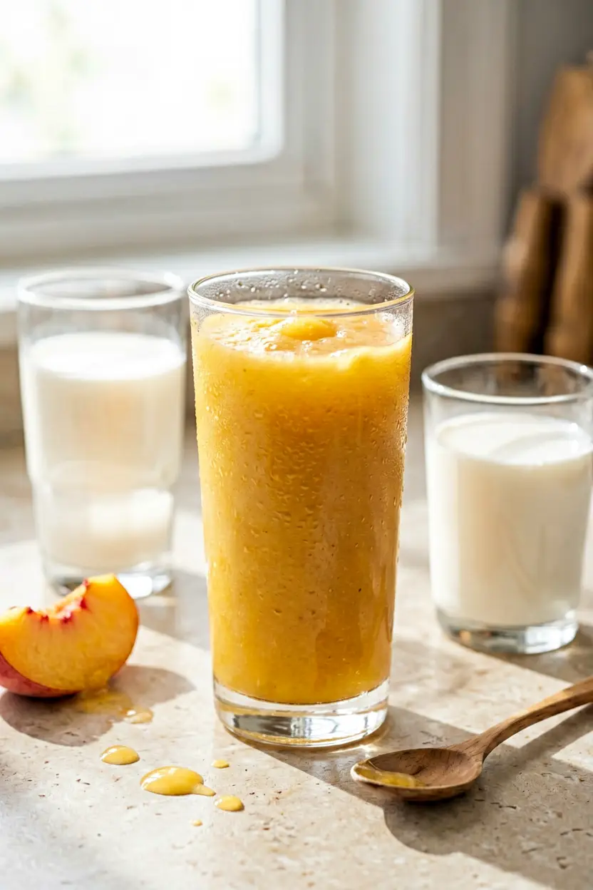 peach organic smoothie