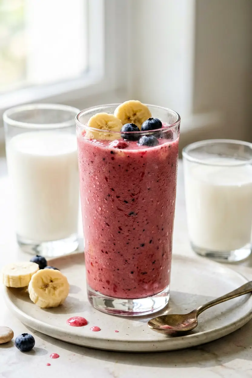 peanut butter banana berry smoothie