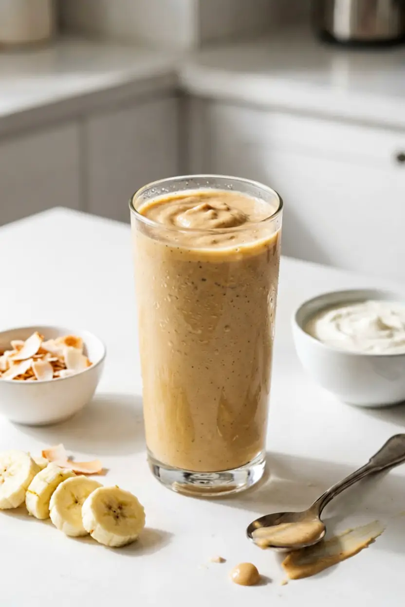 peanut butter banana coconut smoothie