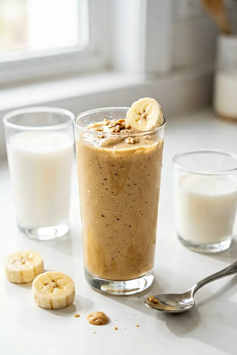 peanut butter banana oat smoothie