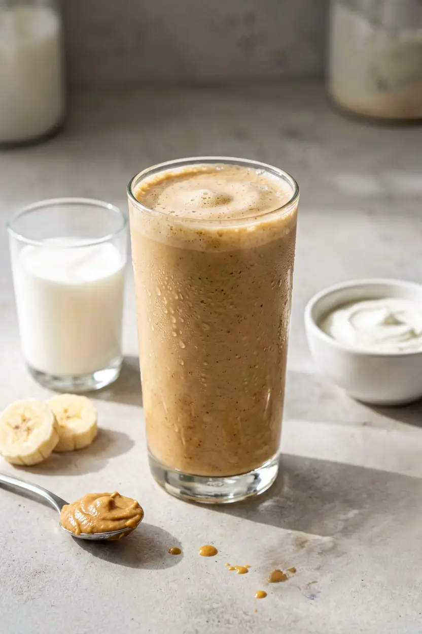 peanut butter banana yogurt smoothie