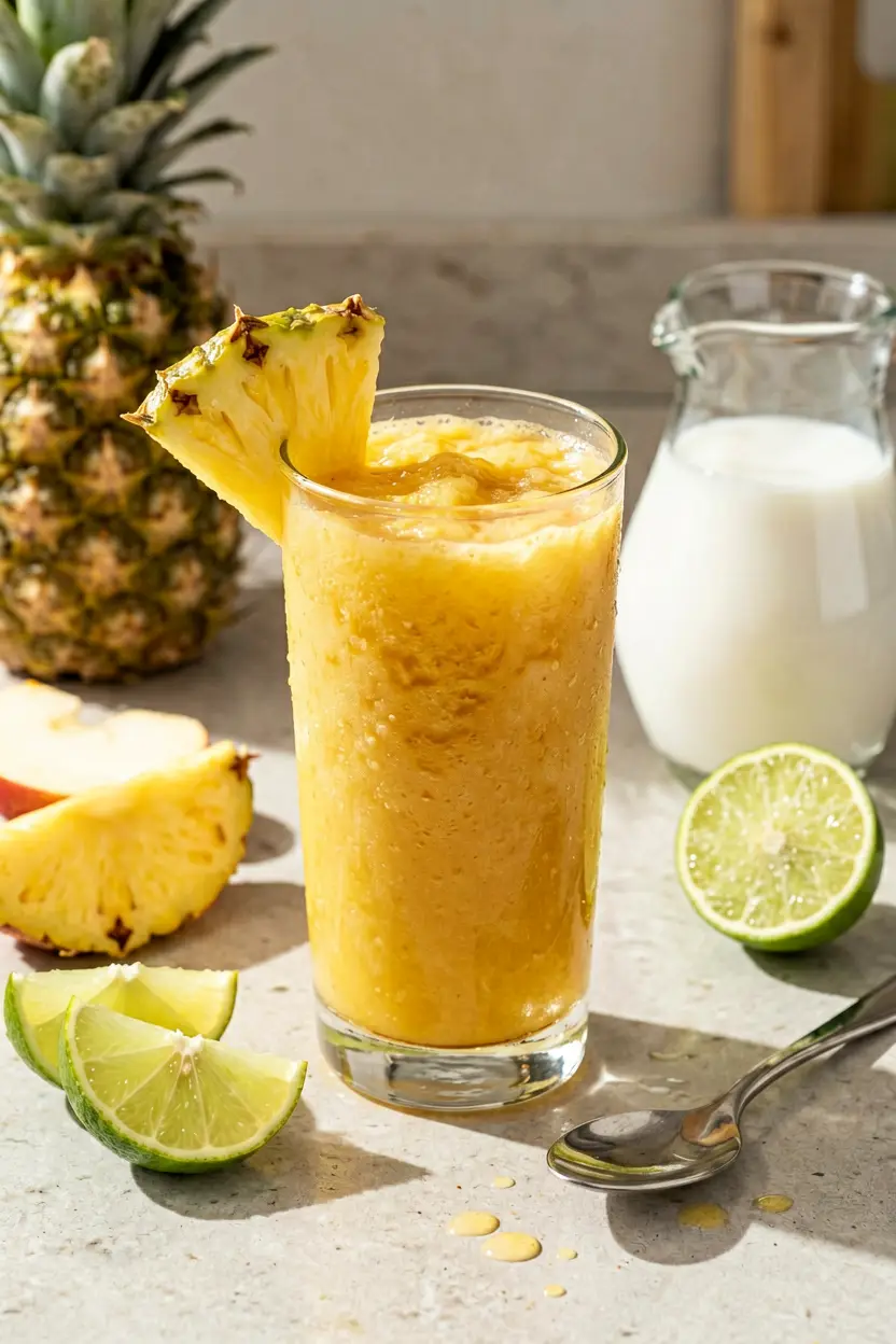 pineapple coconut lime smoothie