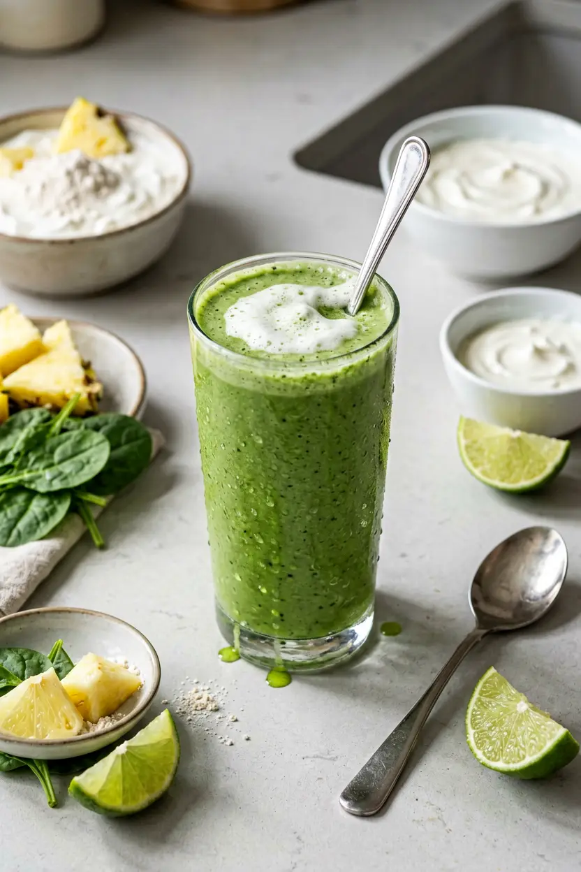 pineapple spinach protein smoothie
