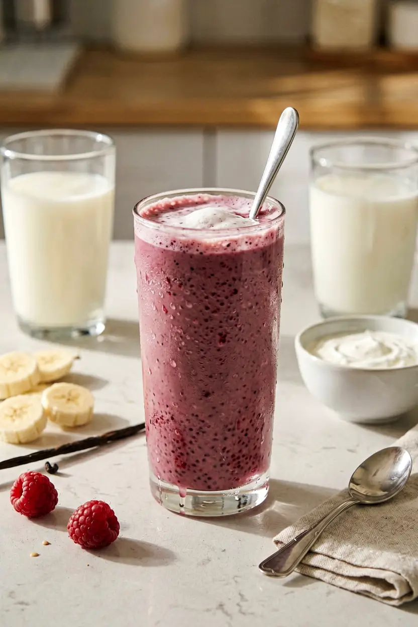 raspberry chia smoothie