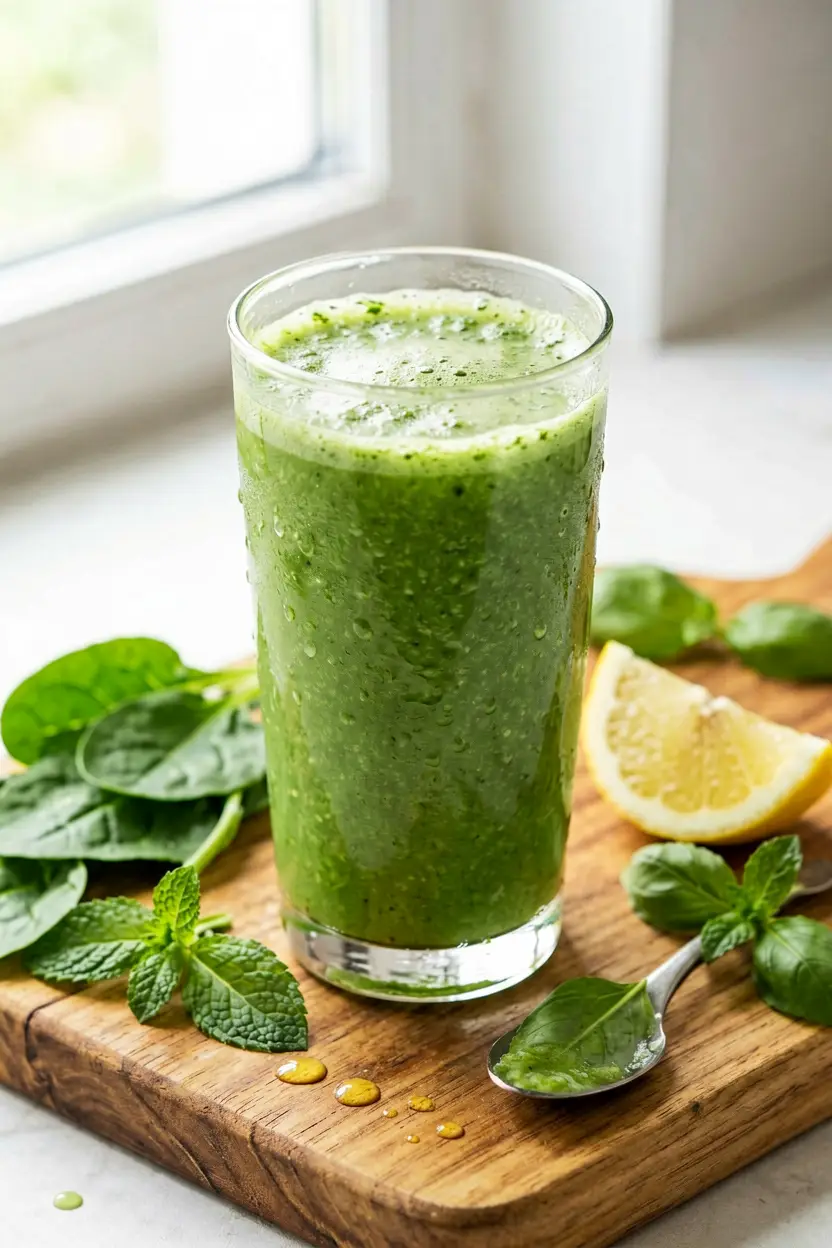savory cucumber herb smoothie
