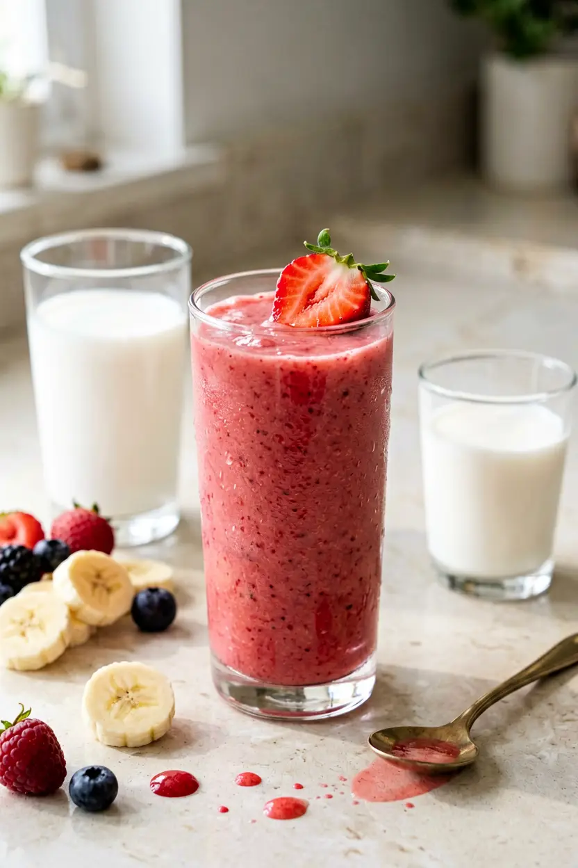 simple strawberry smoothie
