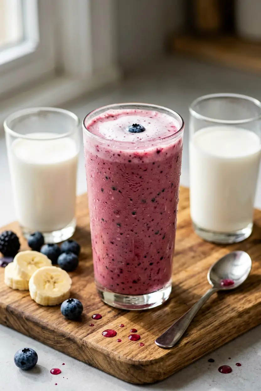 smooth fresh blueberry banana smoothie