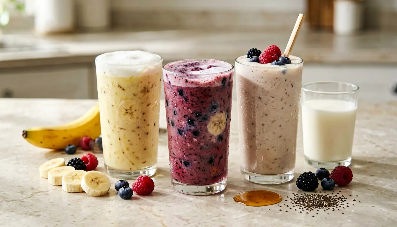 smoothies blueberry banana