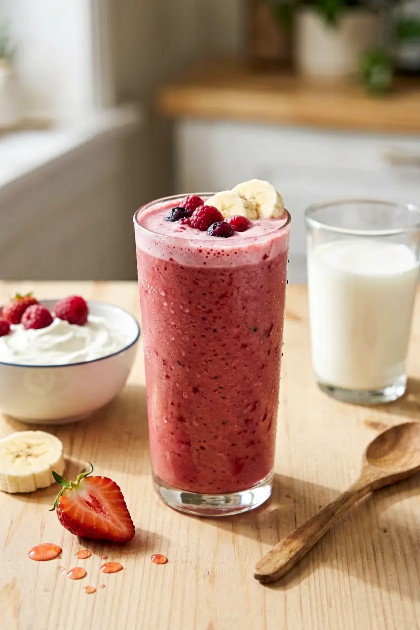 strawberry banana greek yogurt smoothie