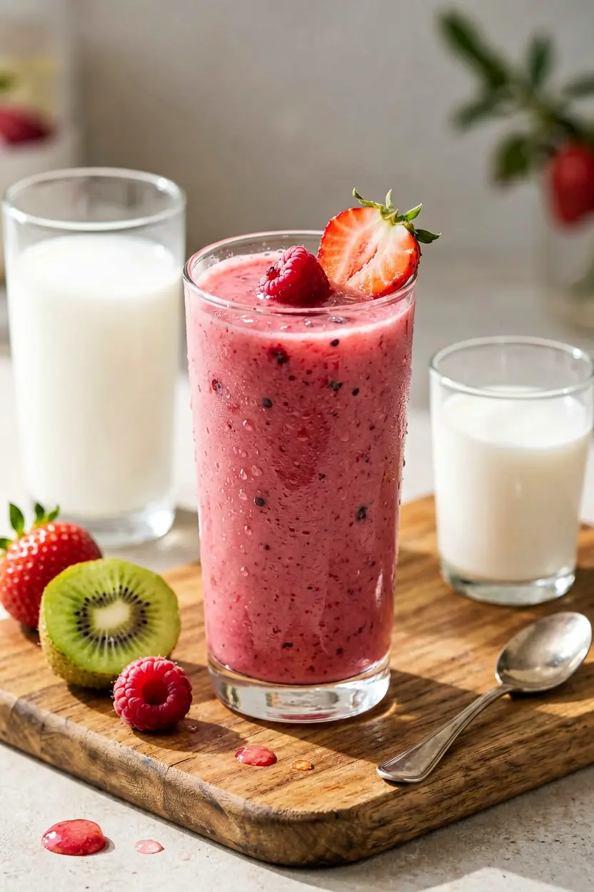 strawberry kiwi berry smoothie