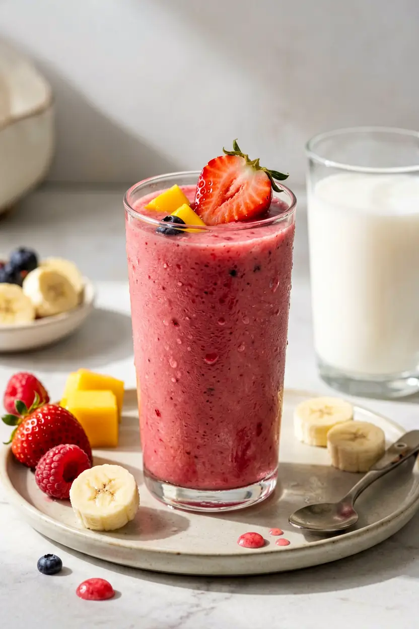 strawberry mango banana smoothie