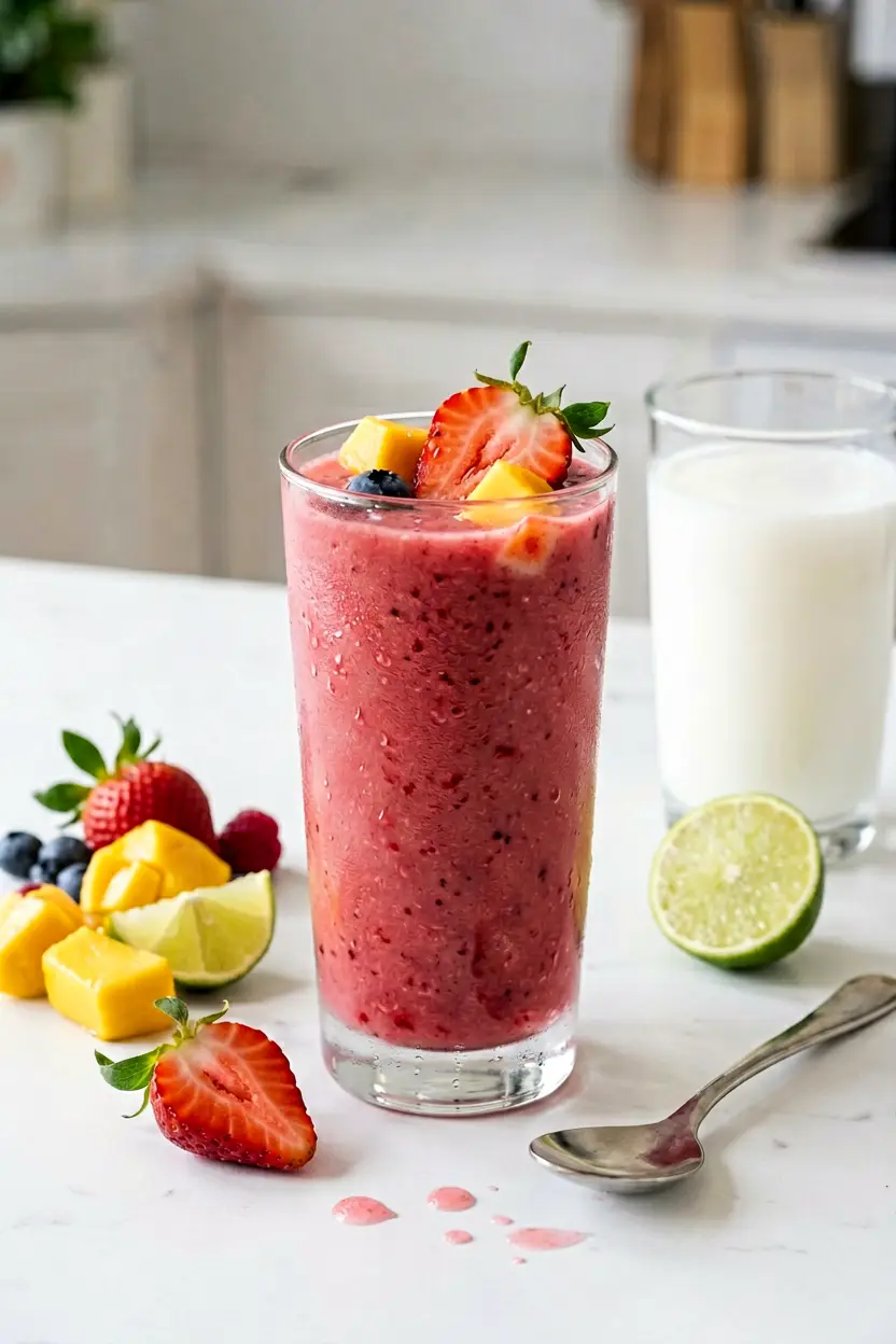 strawberry mango lime smoothie
