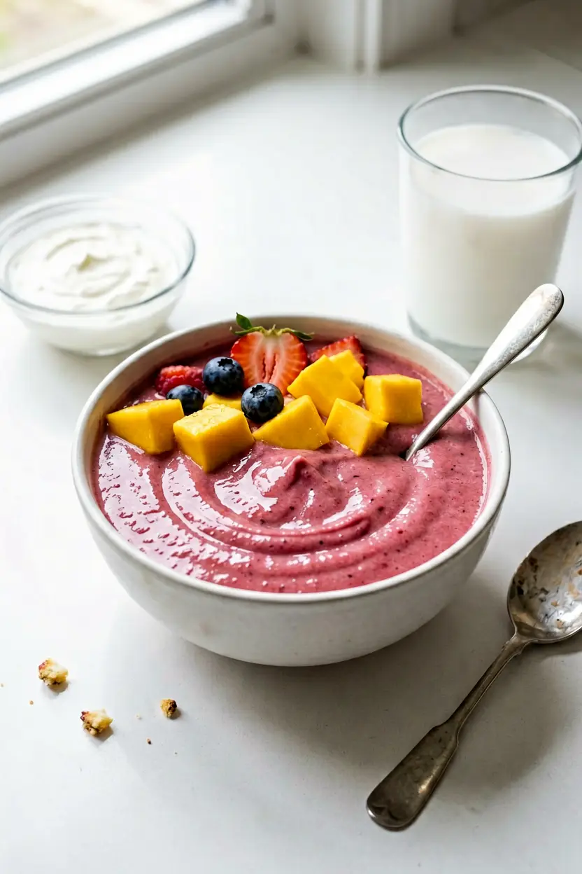 strawberry mango smoothie bowl