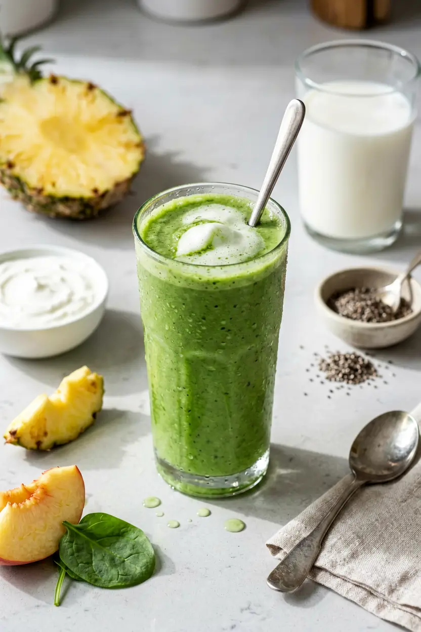 summer peach pineapple smoothie