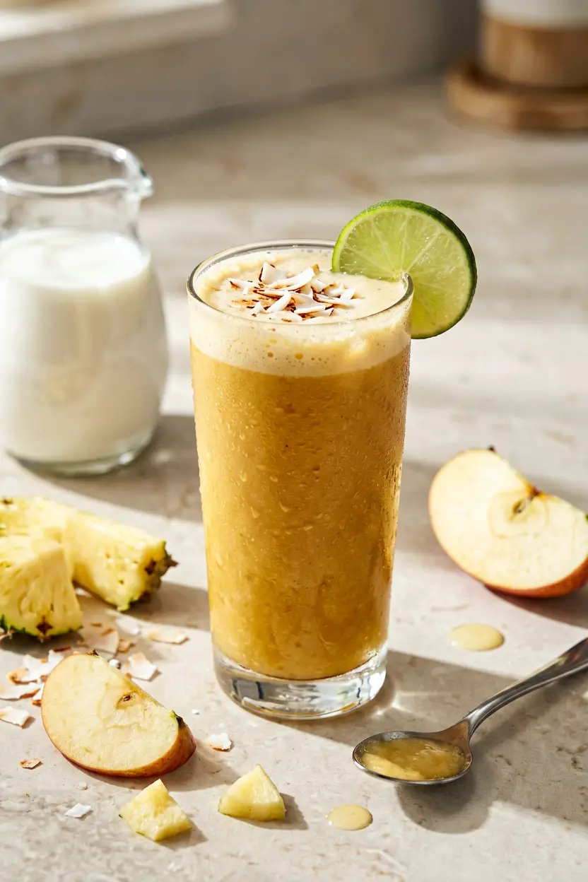 toasted coconut shake with lime